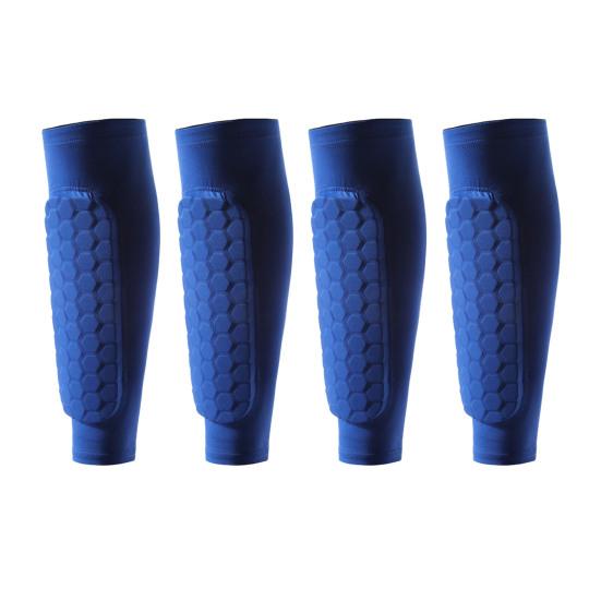 2 пары футбольных щитков для детей, молодежи, взрослых, компрессионный рукав для голени с сотовыми накладками, защитное снаряжение для футбола, бейсбола, бокса