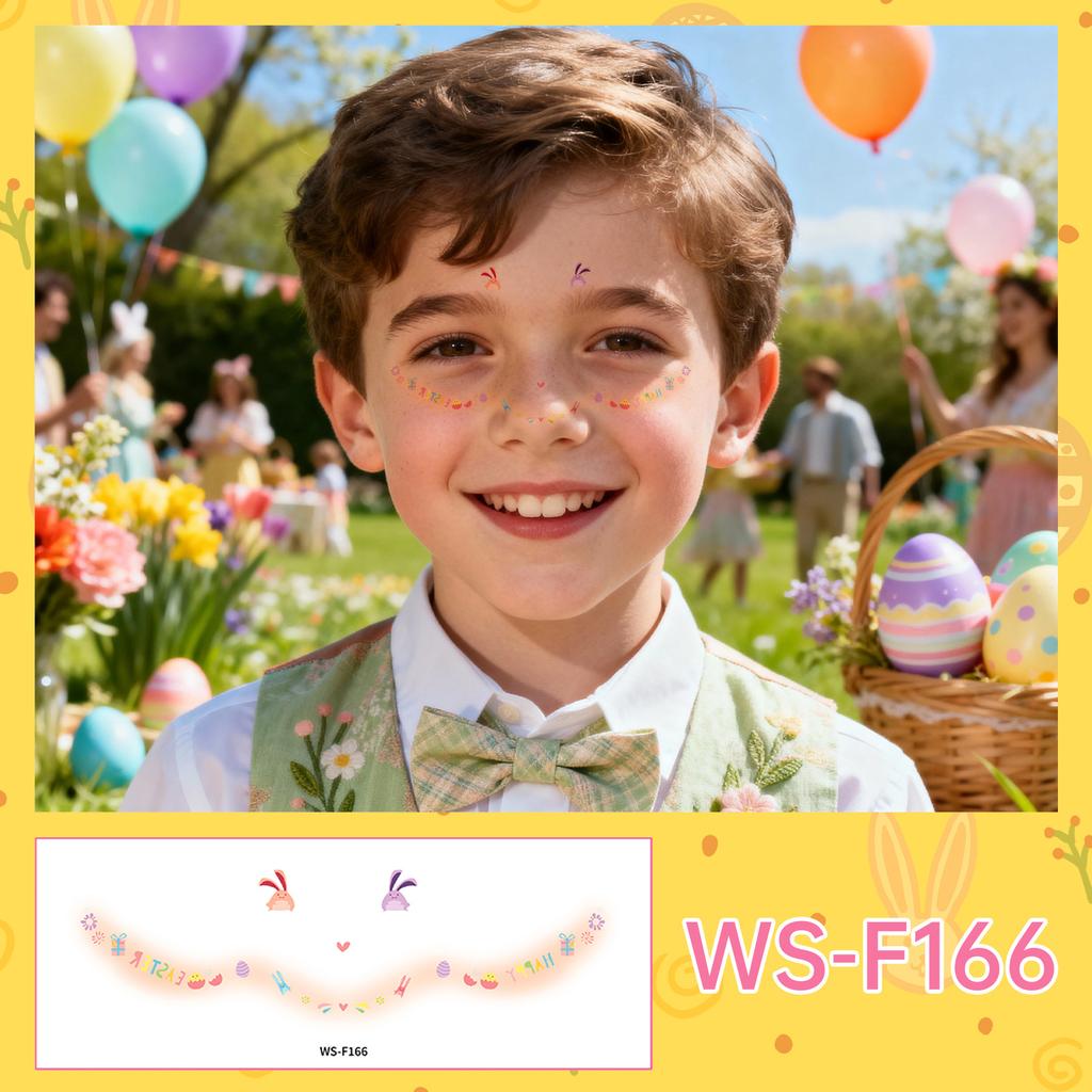 Новое поступление Пасхальные наклейки-тату для макияжа Яйцо Лицо Праздничная вечеринка Милый Кролик Дети Сделай сам