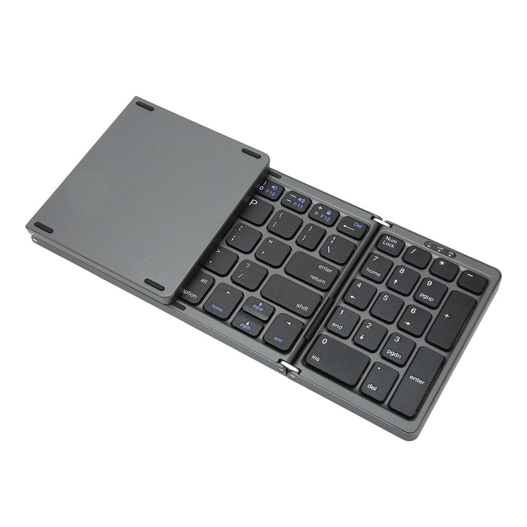 Foldable Bluetooth Keyboard with Numeric Key 81 Keys Battery Powered Type C Interface Pocket Size