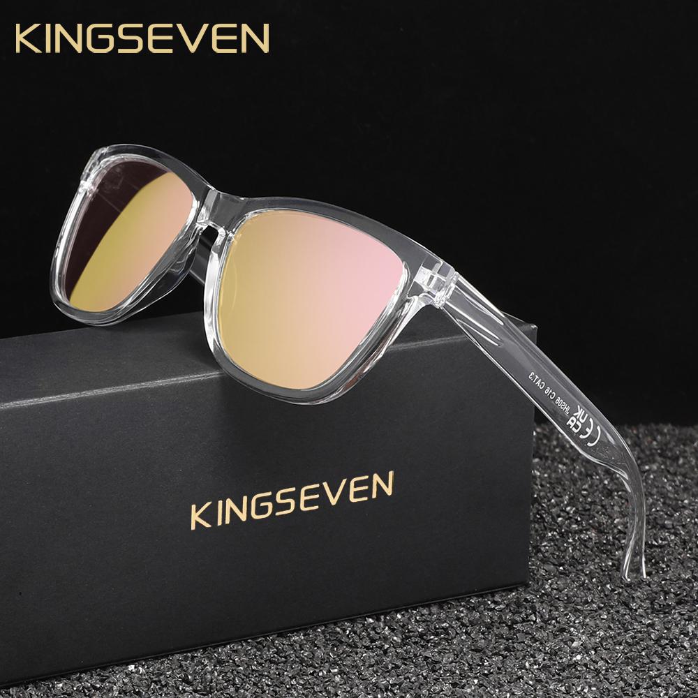 Kingseven Новые модные солнцезащитные очки для мужчин/женщин UV400 поляризованные линзы очки высокого качества классические матовые большие оправы водительские очки