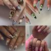 24/30PCS/BOX 3D Flower Bow Love Fake Nail Leopard Print Press On Nails Nail Tips For Women Girl