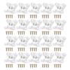 20 Pcs Clear Butterfly Corner Code Removable Corner Brace Right Angles Brackets with Screwdriver and Screws Durable