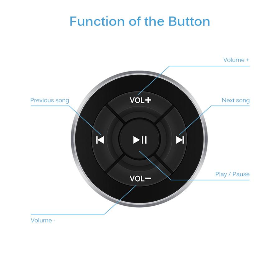 Универсальные беспроводные Bluetooth медиа кнопки дистанционного управления на руле автомобиля