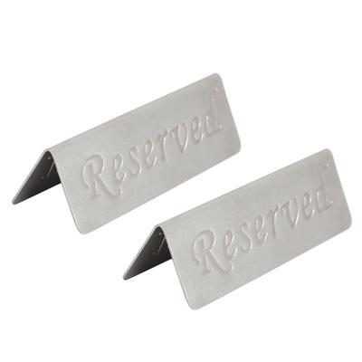 2 шт. Металлический знак из нержавеющей стали с надписью «Зарезервированный столик» двухсторонний знак для ресторанов, баров, кафе