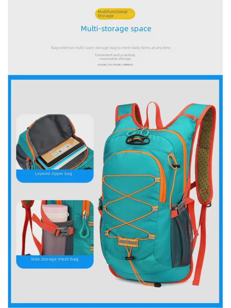 2024 Водонепроницаемый вместительный рюкзак для велоспорта - износостойкий полиэстер для занятий спортом на открытом воздухе