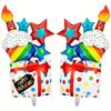 1 шт. Украшение для вечеринки в честь дня рождения Воздушный шар-торт Игрушка Двойной воздушный шар-капкейк Украшение для детской вечеринки Воздушный шар из алюминиевой фольги на день рождения