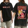 Washed Vintage Anime Bocchi The Rock Gotoh Hitori Graphic Tshirt Men Women Casual Cotton Oversized T Shirts Streetwear Unisex
