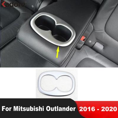 Накладка-рамка держателя стакана для заднего сиденья автомобиля Для Mitsubishi Outlander 2016 2017 2018 Матовые аксессуары для интерьера