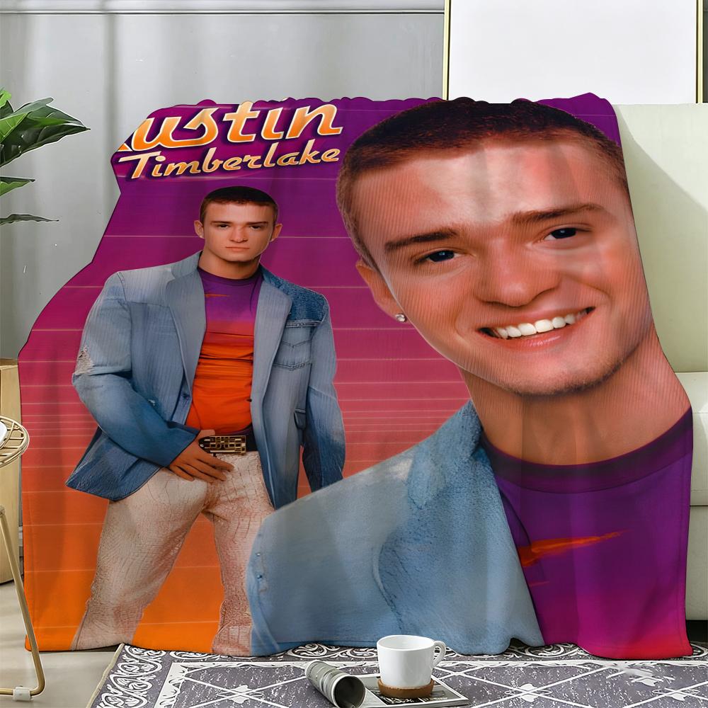 Singer J-Justin Timberlake Throw Soft Warm Flannel Fleece Throw Blanket, Cozy Plush for Sofa Bed & All Seasons