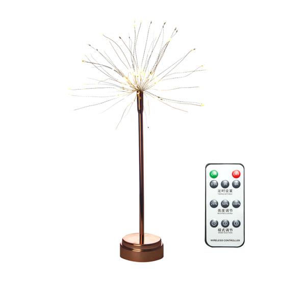 LED Copper Wire Lights 80 LED Christmas Fairy Tree Light Battery/USB Powered Table Starburst Light for Desk Centerpiece