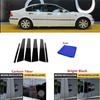 Подходит для BMW 3 серии E90 2005-2012 из углеродного волокна, черная автомобильная оконная дверная колонна, BC, стойка, крышка, накладка, зеркальный эффект, ПК
