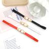 Retro Pearl Double Buckle Waist Belt – European & American Style Elastic Stretch for Women's Dress