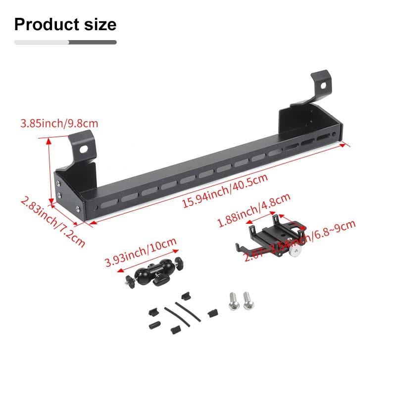 Ящик для хранения с ручкой подлокотника второго пилота и держателем для мобильного телефона, аксессуары из алюминиевого сплава, подходят для Suzuki Jimny 2019 Up, автомобильные аксессуары