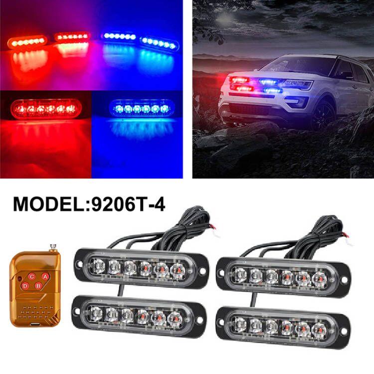 24 LED Strobe Light Wireless Car Emergency Flashing Light Car LED 12V Trailer Truck Strobos Police Warning Light Auto Diode Lamp