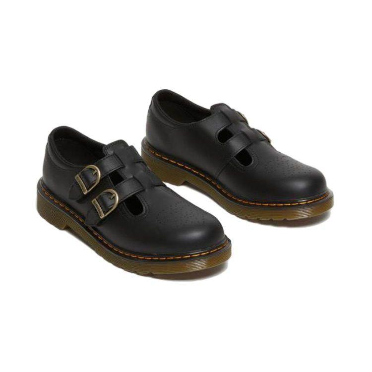 Dr. Martens Comfortable Versatile Low-Top Leather Shoes Kids Shoes Black 8065Y30741001