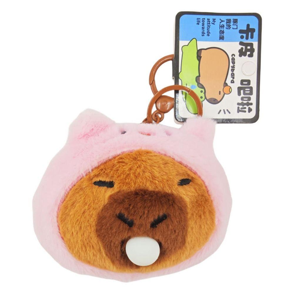 PP хлопок капибара плюшевый брелок пушистый капила брелок кукла подвески аксессуар