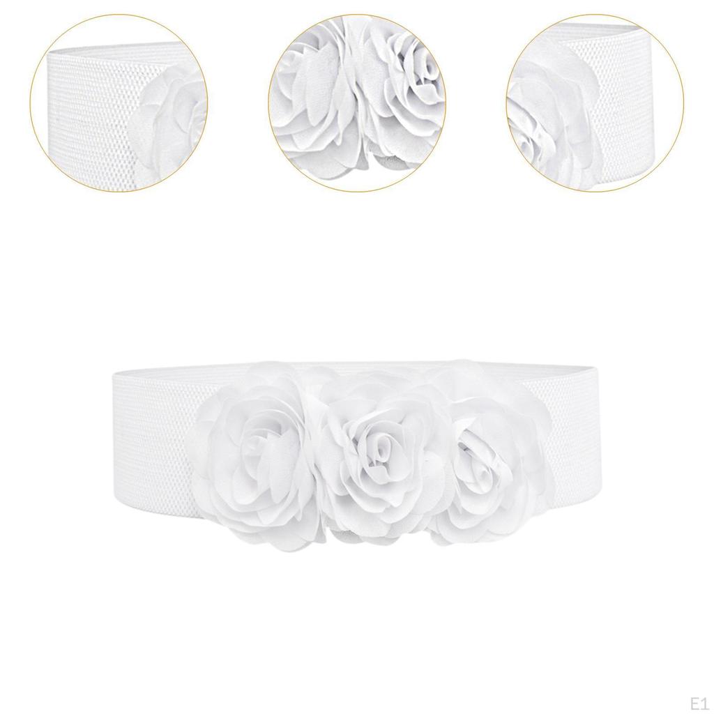 Эластичный пояс для женщин с цветочным узором