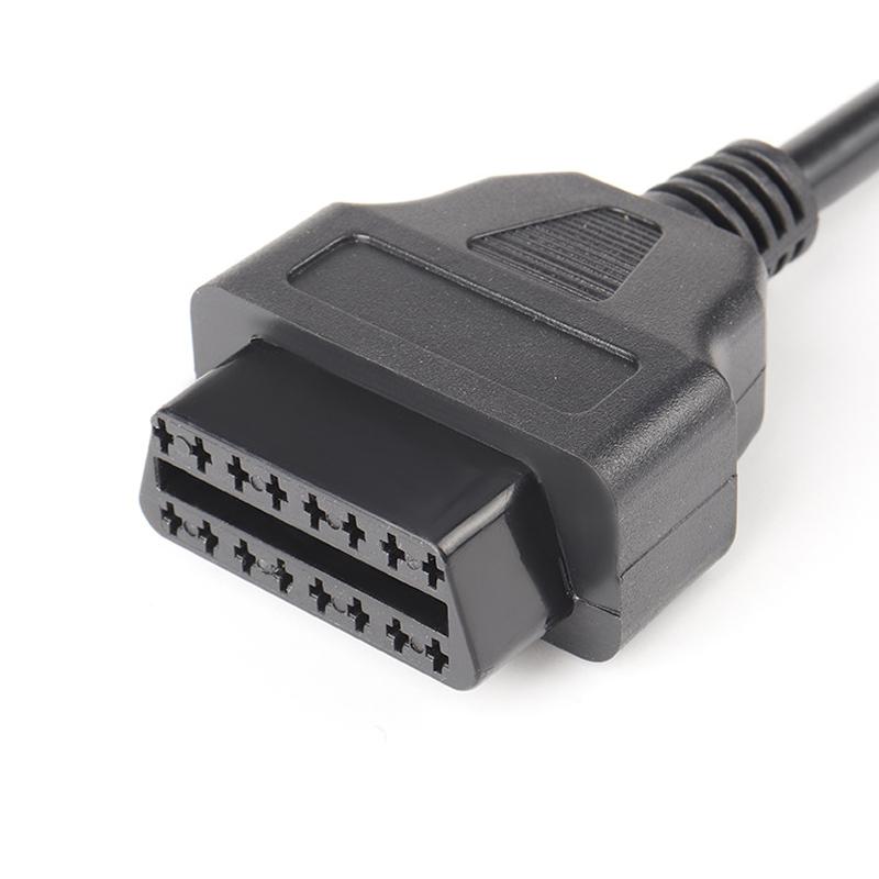 Удлинитель Штекер на 16-контактный Разъем OBD II Кабель-удлинитель OBD2 16-контактный Адаптер-преобразователь для автосканера ELM327