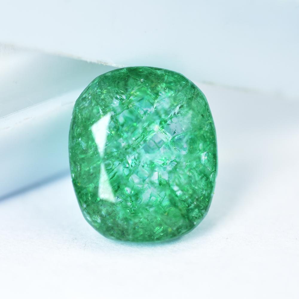 Cushion Cut 6 Ct NATURAL Green Emerald Loose Gemstone For Loved Ones