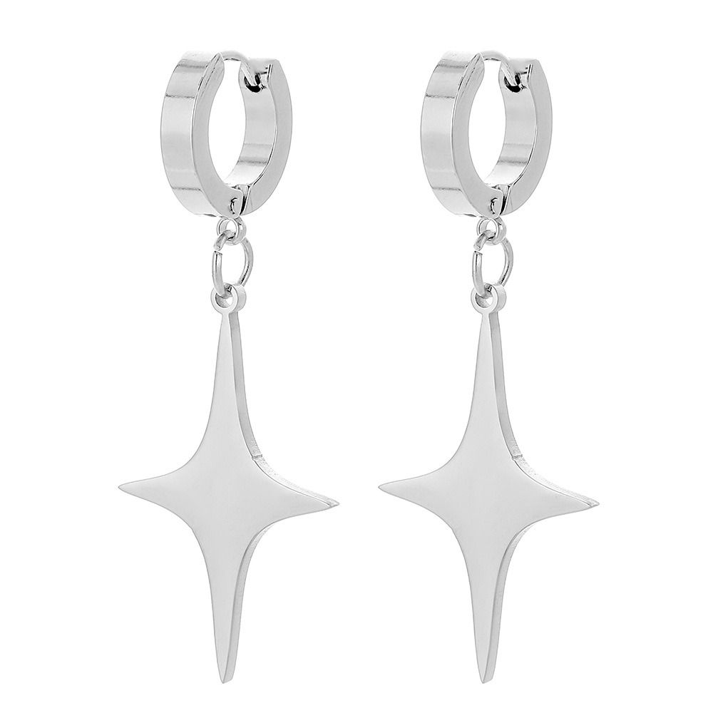 Street Wear Women Party Men Hoop Earrings Men Accessories Stars Cross Earrings Korean Earrings