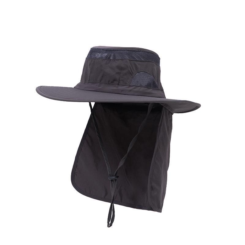 Casual Men Breathable Mesh Bucket Hat With Neck Flap Summer UV Protection Sun Hats For Women Outdoor Hiking Fishing Beach Cap