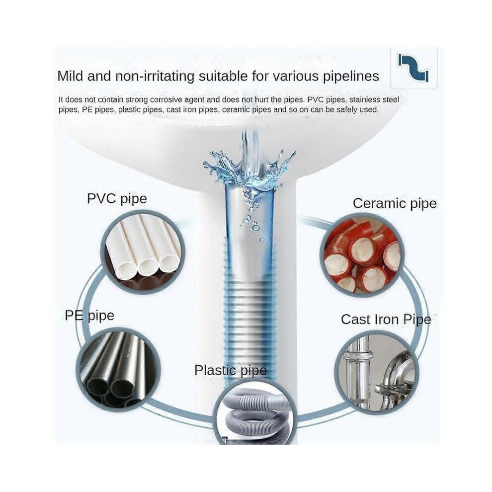 3X Powerful Pipe Dredging Agent Meledmatte, Sink and Drain Pipe Dredge Agent Powder