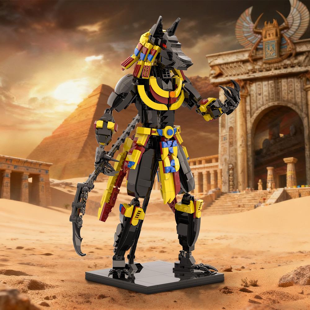 MOC-112777 Модель из строительных блоков Анубис Египетский Фараон Пустыня Жнец Анубис Фигурка Кубики DIY Сборка Игрушки Детский DIY Подарок