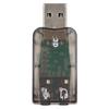 USB Sound Card Stereo Virtual 5.1 Channel External Sound Adapter with 3.5mm Headphone Microphone