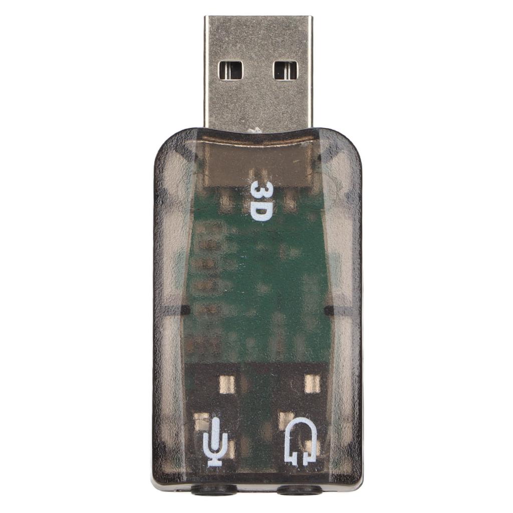 USB звуковая карта стерео виртуальный 5.1-канальный внешний звуковой адаптер с 3,5 мм разъемом для наушников и микрофоном