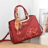Fashionable Pu Material National Style Embroidered Shoulder Bag For Everyday Use