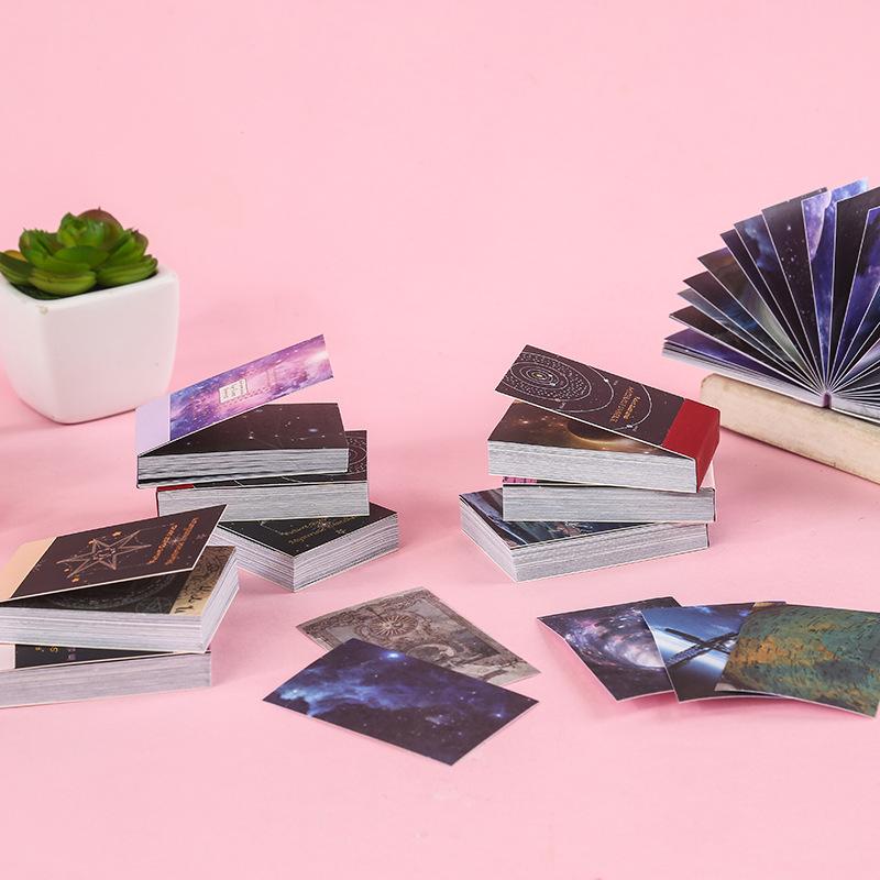 Набор из 50 шт. Книжка-наклейка «Мечтательное звездное небо» Голографический дизайн обложки Водонепроницаемый материал ПЭТ