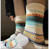 Весенние, осенние и зимние женские носки спортивного этнического стиля, махровые носки, разноцветные супер дышащие ретро носки до середины икры