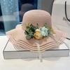 Straw Hat Women Summer Sunshade Sun Hat Fashion Wild Flowers Seaside Cool Beach Hat