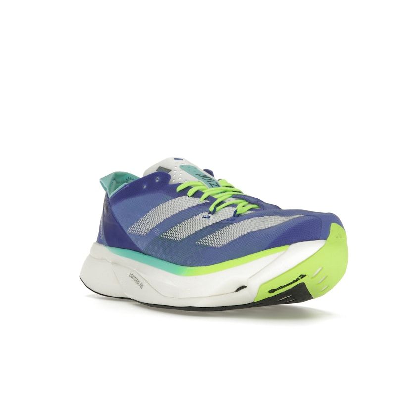 Adidas Кроссовки Adizero Adios Pro 3 Cobalt Blue Lucid Lemon Unisex с нулевой металлической отделкой ID3635