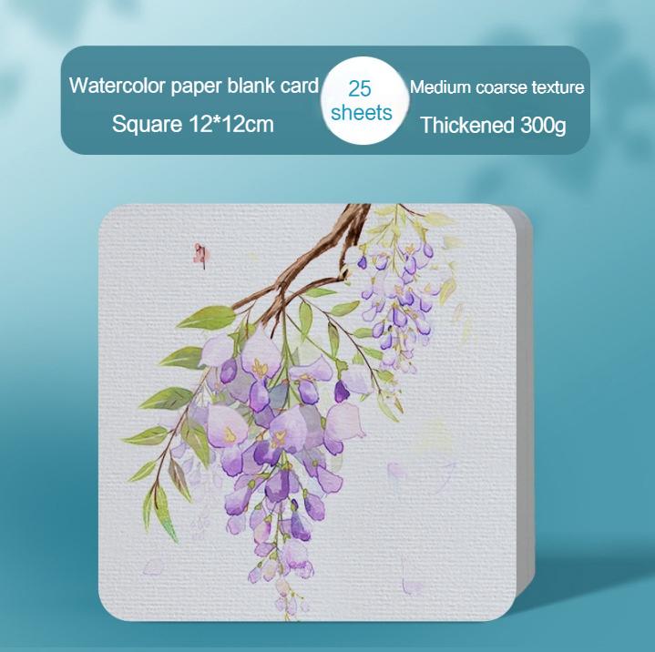 Подкладка для sealing акварельной бумаги 32K/16K/8K 20/25 Листов 300 г/м² для Рисования Школьные Принадлежности Профессиональная Квадратная/Круглая Акварельная Бумага