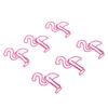 100pcs Paper Clips Prevent Slip Cute Flamingo Shaped Small Bookmark Paperclips for Paper Document Pink