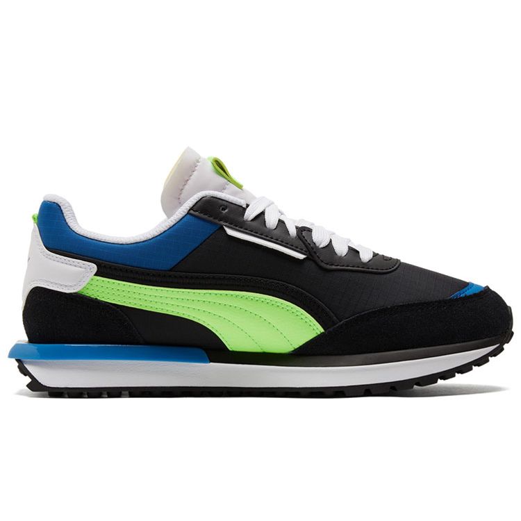 Puma City Rider Электрический Унисекс Черно-зеленый Блик 382045-01