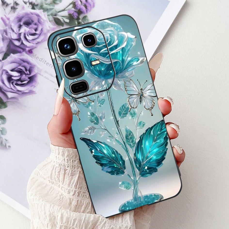 Чехол для Infinix Note 50 Pro Чехол X6855 Модный Бабочка Сердце Мягкий Силикон Чехлы для Телефона Для Infinix Note 50 Pro+ Бампер
