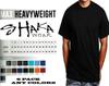 6 шт. Shaka Wear Мужская Максимально Плотная Базовая Однотонная Футболка Унисекс