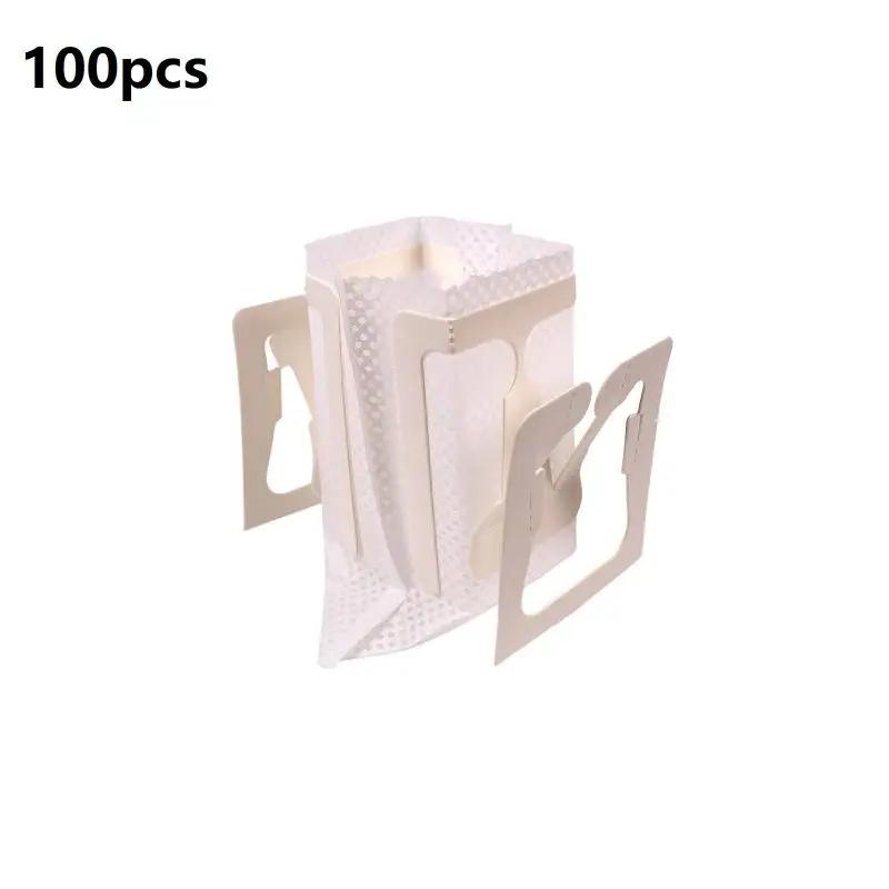 50/100 шт. бумажные пакеты с фильтром для кофе, одноразовые капельные кофейные пакеты с ручкой, подвесные аксессуары для кофе для эспрессо, чайный инструмент