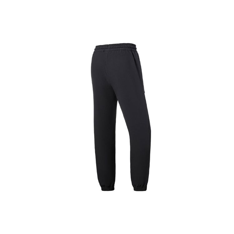 Свободные спортивные штаны Li Ning Fitness Series с логотипом и манжетами, черные AYKS014-1