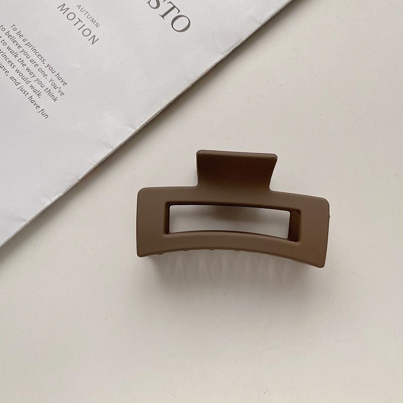 8.7cm Square Rectangle Simple Multi Colors Hair Claw Clips Middle Matte Hair Claw for Woman Girls