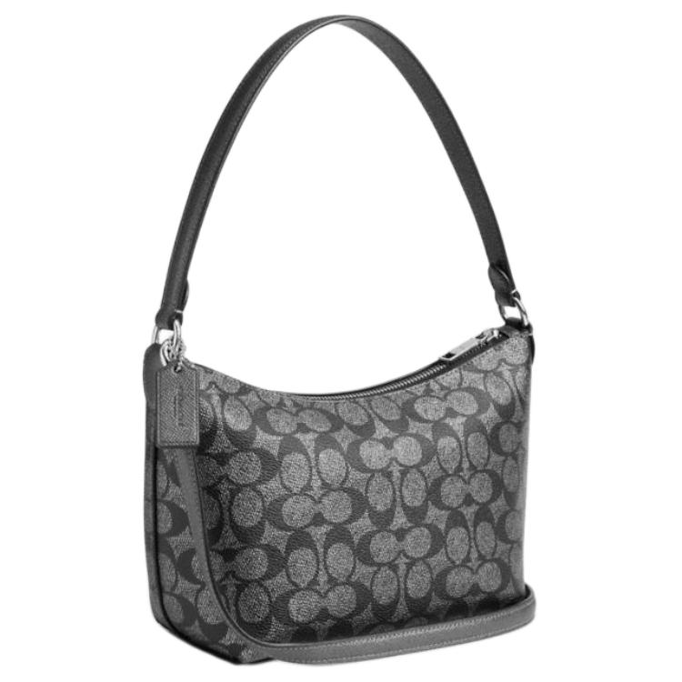 Coach Сумка-тоут Lewis Zip Top 20 с классическим логотипом, унисекс, ручная сумка, бронзовый, смешанные цвета CW391-SVNI