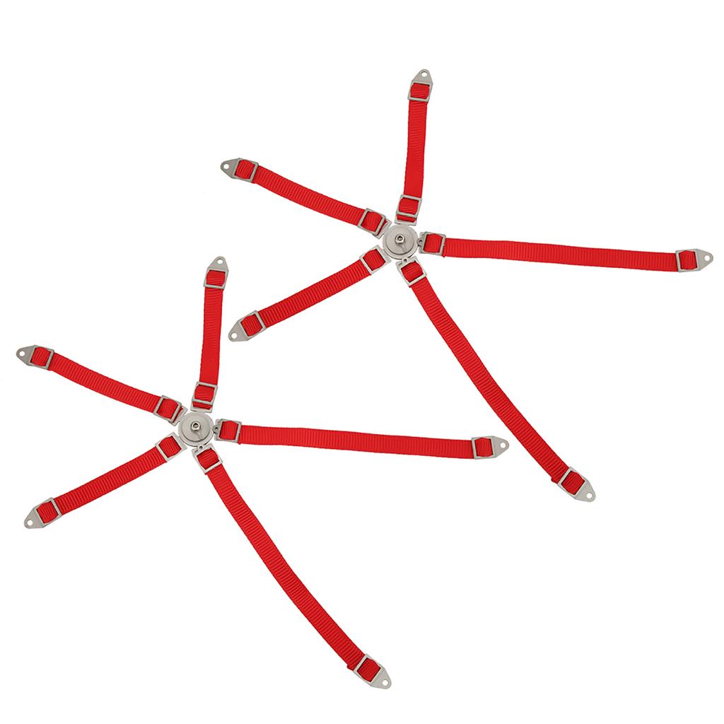 2PCS Simulated Driver Seat Belt Safety Simulation Strap for Axial 1 10 90018 RC Course TruckRed