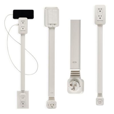 Удлинитель для электрической розетки с USB-A, USB-C, 2 розетки переменного тока, вращающийся на 180 градусов диван, тумбочка, стол, настенная розетка, удлинитель