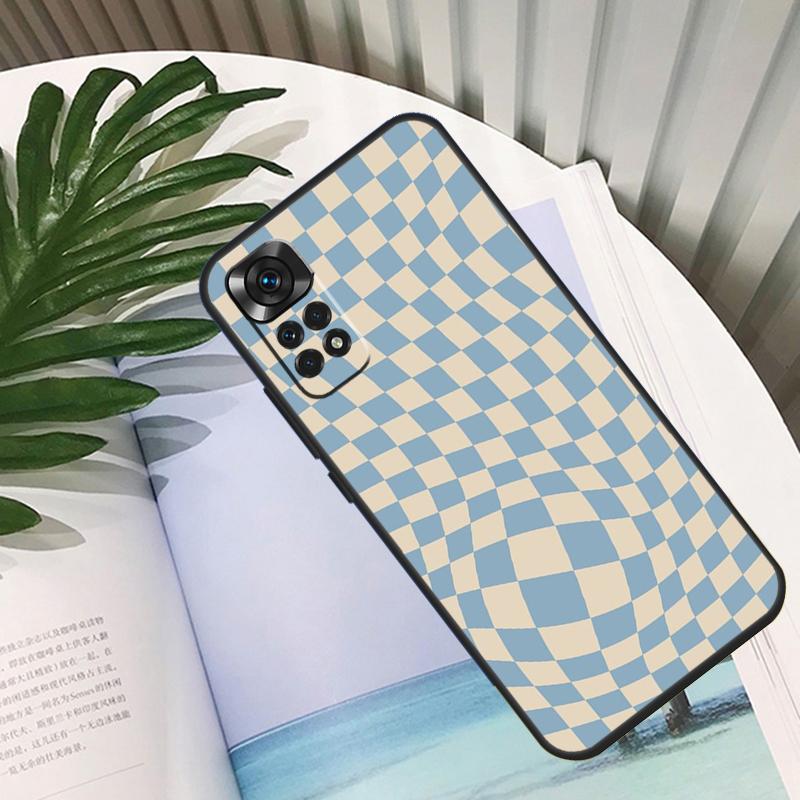 Проверьте оранжево-зеленый моховый твист Funda Для Xiaomi Redmi Note 13 10 11 12 14 15 Pro Plus Чехол Для Redmi 15C 12C 13C 14C 10C 15