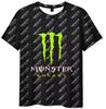 Men's Summer Monster Energy Brand 3D Printed T-Shirt Casual Quick-Drying Breathable Short Sleeve