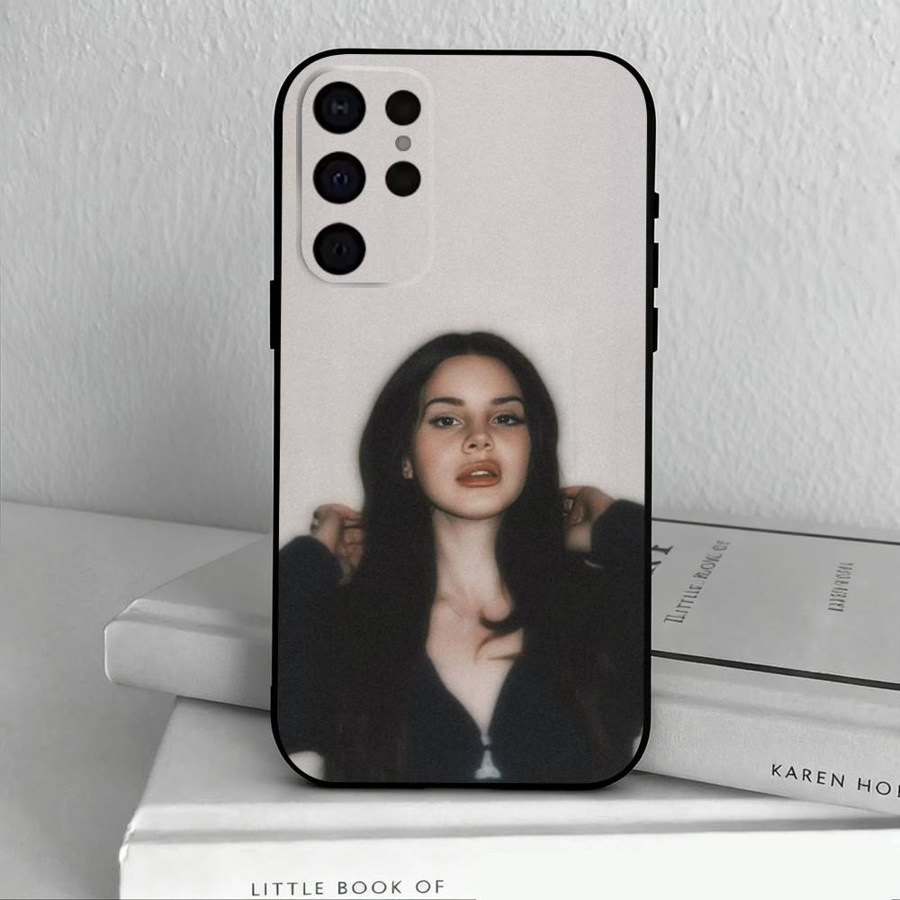 Чехол для телефона L-Lana D-Del R-Rey для Samsung S25,24,23,22,30,21,10,9,Ultra,Plus,Lite,FE,4,5 G Мягкий черный чехол