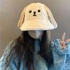 Korean Doggie Ear Bucket Hat Warm Women Plush Hats Cute Oversized Puppy Hat  Girls