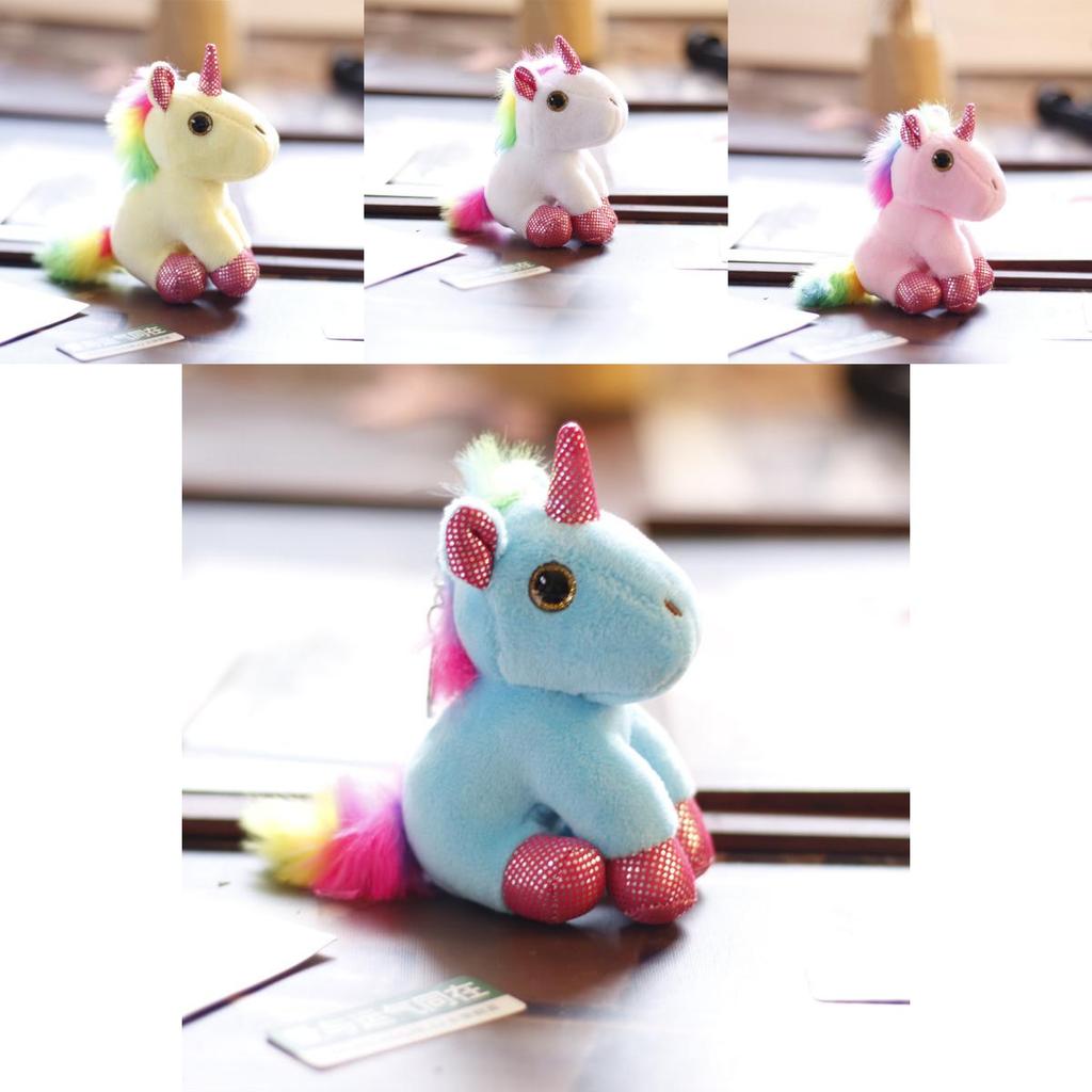 Soft And Cute Unicorn Keychain Plush Toy For Bags And Keys Available In Colors